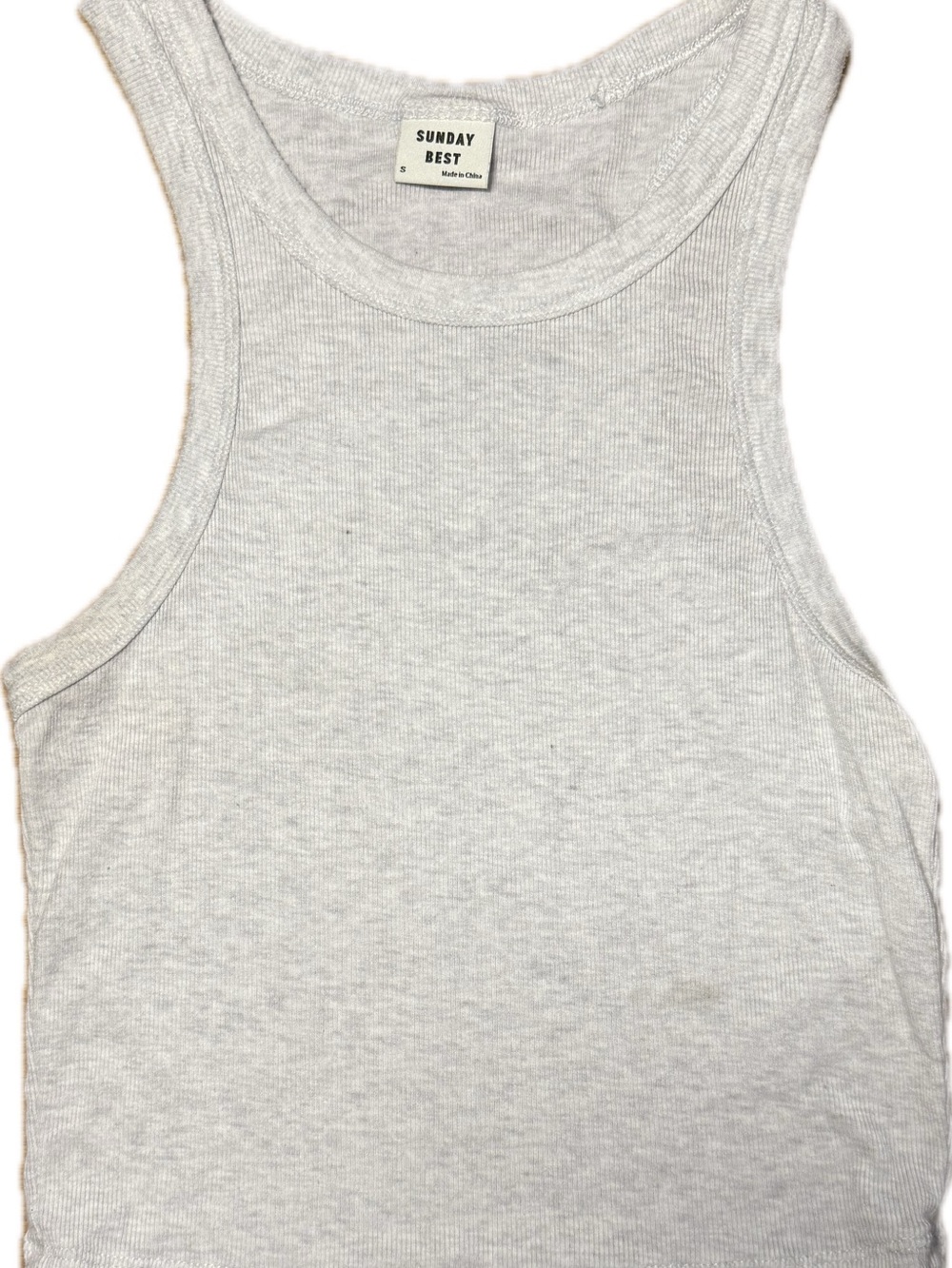 Sunday Best women’s  White Ribbed Tank Top size s